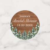 スノーウッドアンドフォレストカントリーパインブライダルシャワー コンフェッティ (スモール正面)