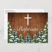 スノーウッドアンドフォレストカントリーパインベビーバプテスマ 案内ポストカード (正面/裏面)