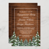 スノーウッドアンドフォレストカントリーパイン婚約パーティ 招待状 (正面/裏面)
