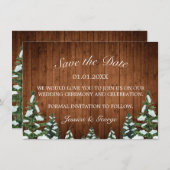 スノーウッドアンドフォレストカントリーパイン結婚ズ セーブザデート (正面/裏面)