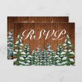 スノーウッドアンドフォレストカントリーパイン結婚ズ 出欠カード (正面/裏面)