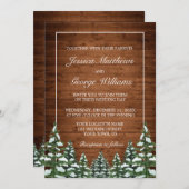 スノーウッドアンドフォレストカントリーパイン結婚ズ 招待状 (正面/裏面)