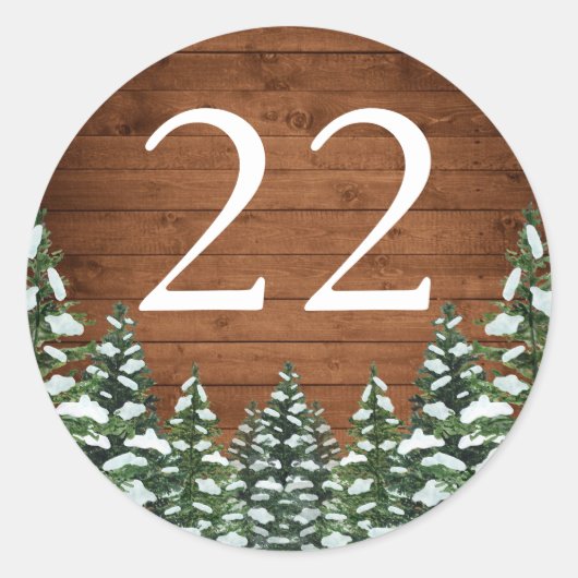 スノーウッドアンドフォレストカントリーパイン誕生日時代 ラウンドシール (正面)