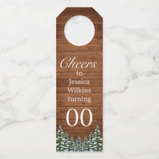 スノーウッドアンドフォレストカントリーパイン誕生日 ボトルネックタグ (正面)