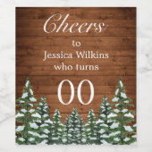 スノーウッドアンドフォレストカントリーパイン誕生日 ワインラベル (シングルラベル)