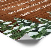 スノーウッドアンドフォレストパインズミモサバー結婚ズサイン ポスター (角)