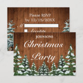 スノーウッドアンドフォレストルーラルパインクリスマスパーティー 出欠カード (正面/裏面)