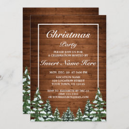 スノーウッドアンドフォレストルーラルパインクリスマスパーティー 招待状