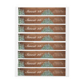 スノーウッドアンドフォレストルーラルパインスウィート16誕生日 ラップアラウンドラベル (シート)