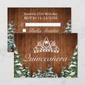 スノーウッドアンドフォレストルーラルパインティアラキンセアネラ 出欠カード (正面/裏面)