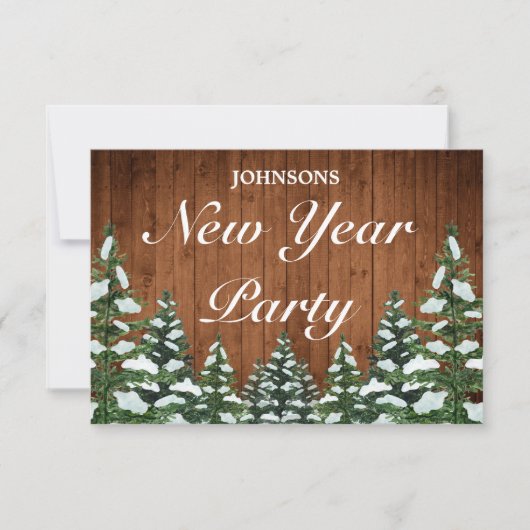 スノーウッドアンドフォレストルーラルパインニューイヤーパーティー 出欠カード (正面)
