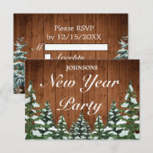 スノーウッドアンドフォレストルーラルパインニューイヤーパーティー 出欠カード (正面/裏面)