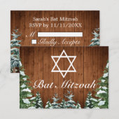 スノーウッドアンドフォレストルーラルパインバーバルミツワー 出欠カード (正面/裏面)