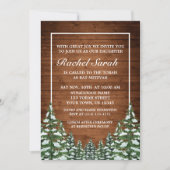 スノーウッドアンドフォレストルーラルパインバーバルミツワー 招待状 (正面)