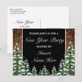 スノーウッドパインニューイヤーパーティの招待状はがき 案内ポストカード (正面/裏面)