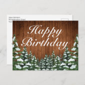スノーウッドフォレストカントリーハッピーバースデーグリーティング 案内ポストカード (正面/裏面)