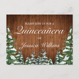 スノーウッドフォレストキンセニェラ招待状はがき 案内ポストカード