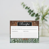 スノーウッドフォーレストパインブライダルシャワーレシピカード ポストカード (スタンド正面)