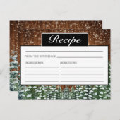 スノーウッドフォーレストパインブライダルシャワーレシピカード ポストカード (正面/裏面)