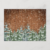 スノーウッドフォーレストパインブライダルシャワーレシピカード ポストカード (裏面)