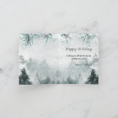 スノーウッドランドぶら下がったフォレストガラスオーナメントホリ シーズンカード (内部)