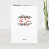 スノーウッドランドキツネブルーモダンフローラ シーズンカード (裏面)