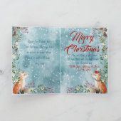 スノーウッドランドキツネブルーモダンフローラ シーズンカード (内部)