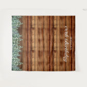 スノーウッド&フォレストパイン誕生日写真背景 タペストリー (正面(横))