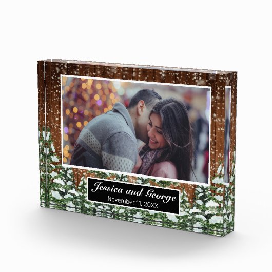 スノーウッド&フォレストフォトオーバーレイガラスブロック フォトブロック (右)