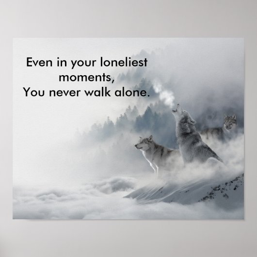 スノーウルフプリント ポスター (正面)