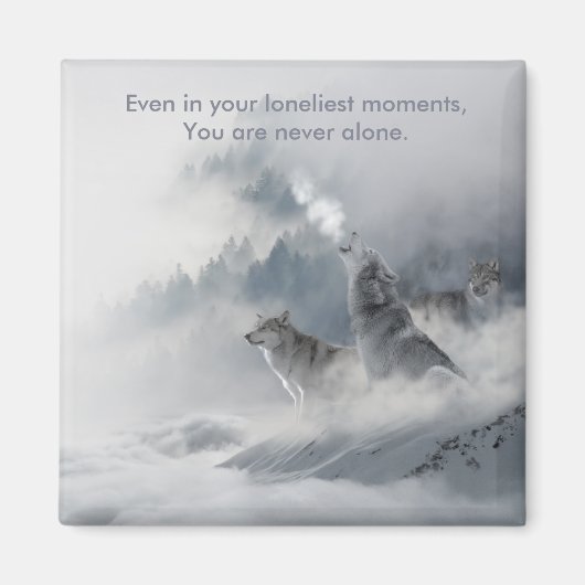 スノーウルフプリント マグネット (正面)