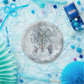 スノーウルフ紙プレート ペーパープレート (パーティー)