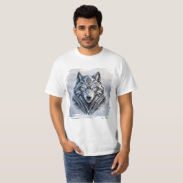 スノーウルフ部族の鎧 冬の紋章 Tシャツ