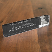 スノーウルフ デスクネームプレート (側面)