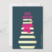 スノーウーマンは雪だるまをクリスマスに飾る シーズンカード (正面)