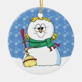 スノーウーマンオーナメント セラミックオーナメント (正面)