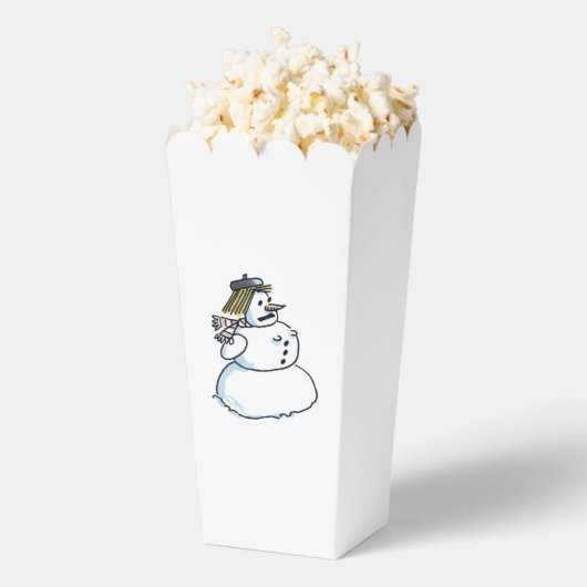 スノーウーマンポップコーン箱 フェイバーボックス (はじけた状態)
