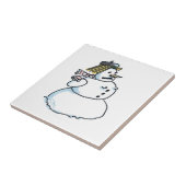 スノーウーマン小セラミックタイル タイル (側面)