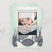 スノーウーランドスケープフォト招待状 招待状 (正面/裏面)