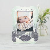 スノーウーランドスケープフォト招待状 招待状 (スタンド正面)