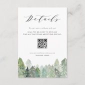 スノーエバーグリーンフォレストQRコード結婚の詳細 エンクロージャーカード (正面)