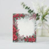 スノーエバーグリーンポインセティアフレームスクラップブック紙 (スタンド正面)