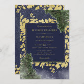 スノーエレガントウェディング招待状 招待状 (正面/裏面)