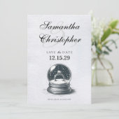 スノーエレガントグローブ婚約リングや輪 セーブザデート (スタンド正面)