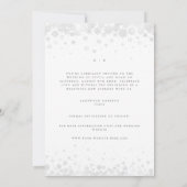 スノーエレガントフレークをスクリプトで日付カードを保存 案内状 (裏面)