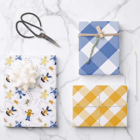 スノーエンジェルキッズラッピング紙シート ラッピングペーパーシート (正面)