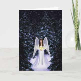 スノーエンジェルクリスマスカード シーズンカード