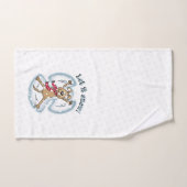 スノーエンジェルドッグおもしろいかわいいクリスマスホリデーおもしろい バスタオルセット (ハンドタオル)