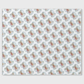 スノーエンジェルドッグおもしろいかわいいクリスマスホリデーおもしろい ラッピングペーパー (フラット)