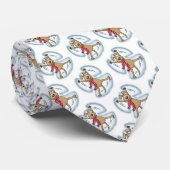 スノーエンジェルドッグかわいいクリスマスホリデーおもしろい ネクタイ (ロール)